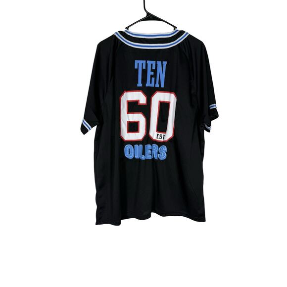 NWOT NFL Tennessee Oiler Jersey Men's Size XL Black Button up - Picture 4 of 5